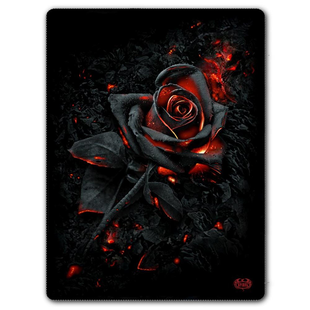 Spiral - BURNT ROSE Blanket - Black
